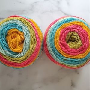Caron Cakes - 2 skeins Rainbow Sherbet